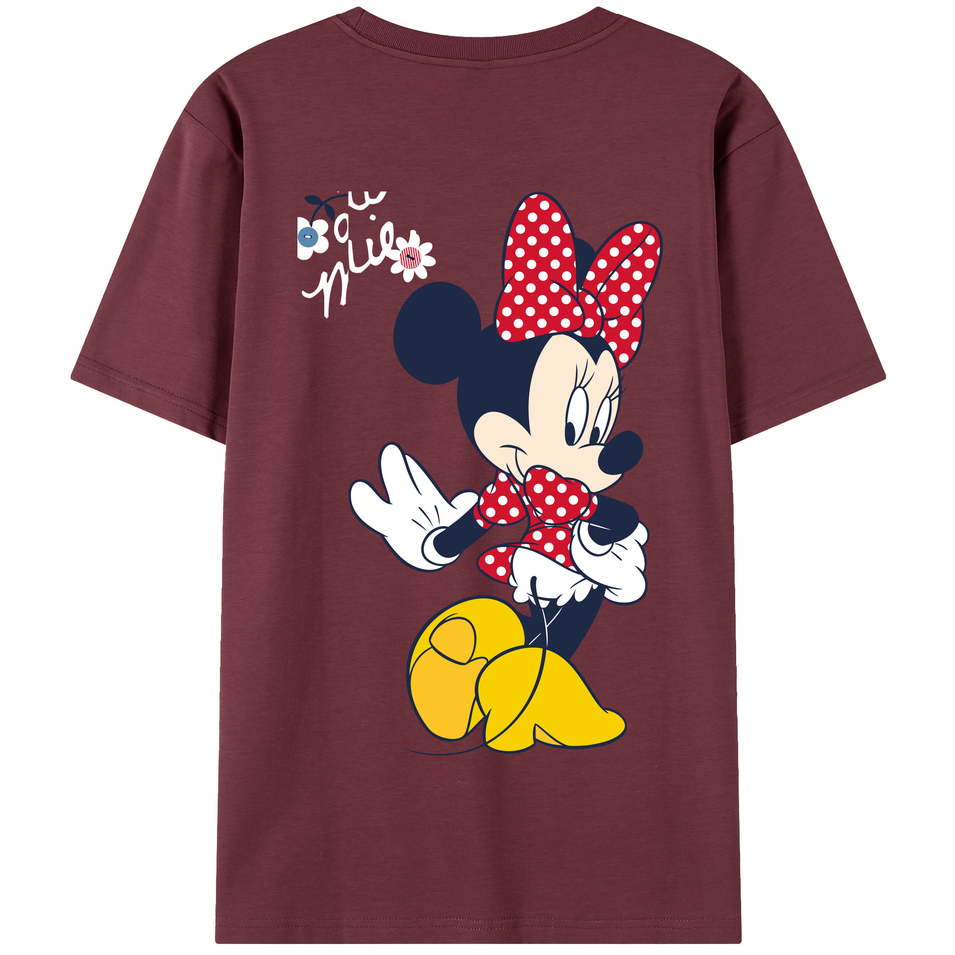 （画像用） ミッキーマウス Mickey Mouse 綿100％半袖Tシャツ（背面プリント）
